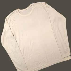Lululemon Metal Vent Tech Long Sleeve Mens XXL Yellow Textured Activewear Top
